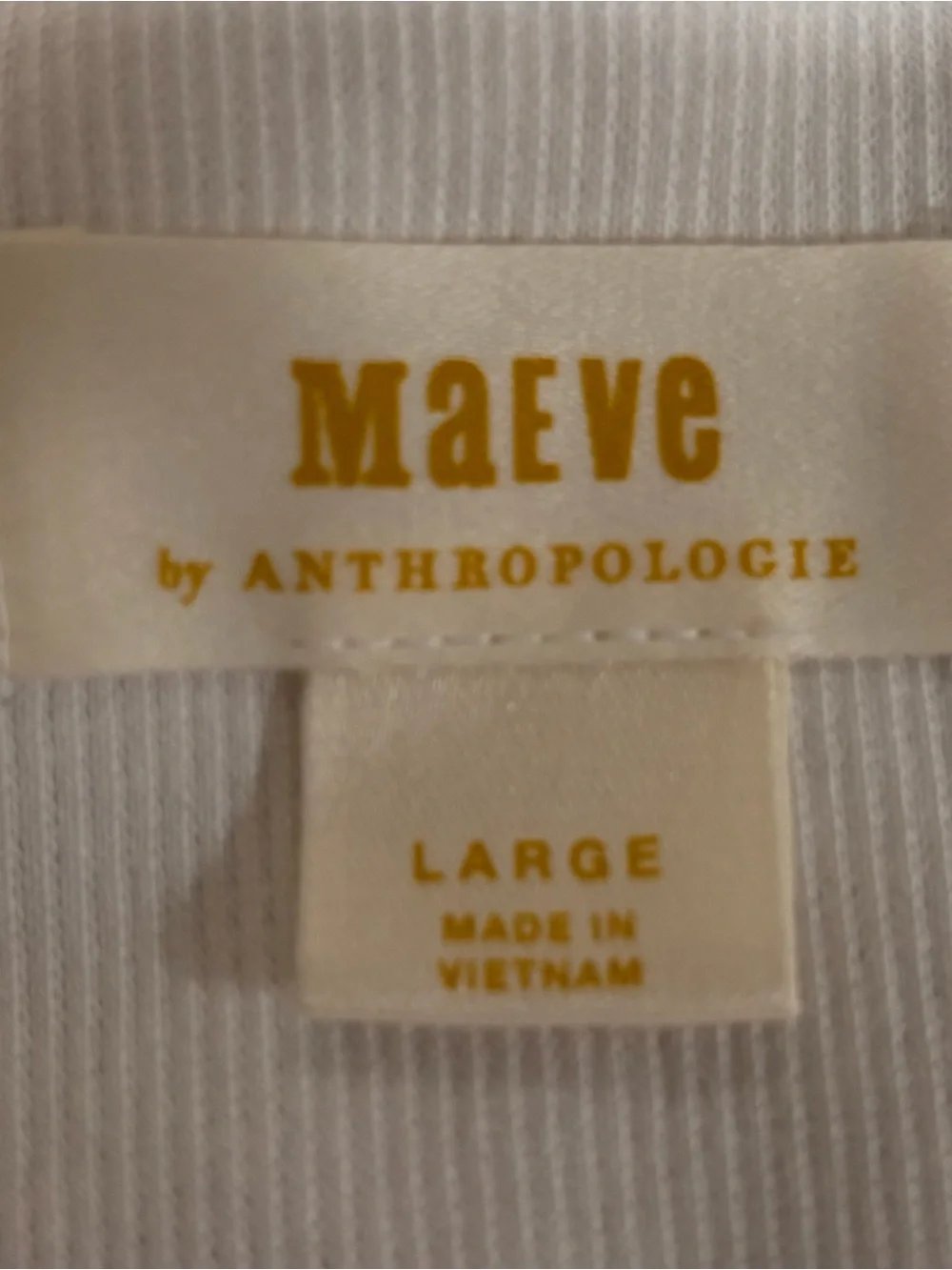 Anthropologie Maeve Ribbed shirt size large